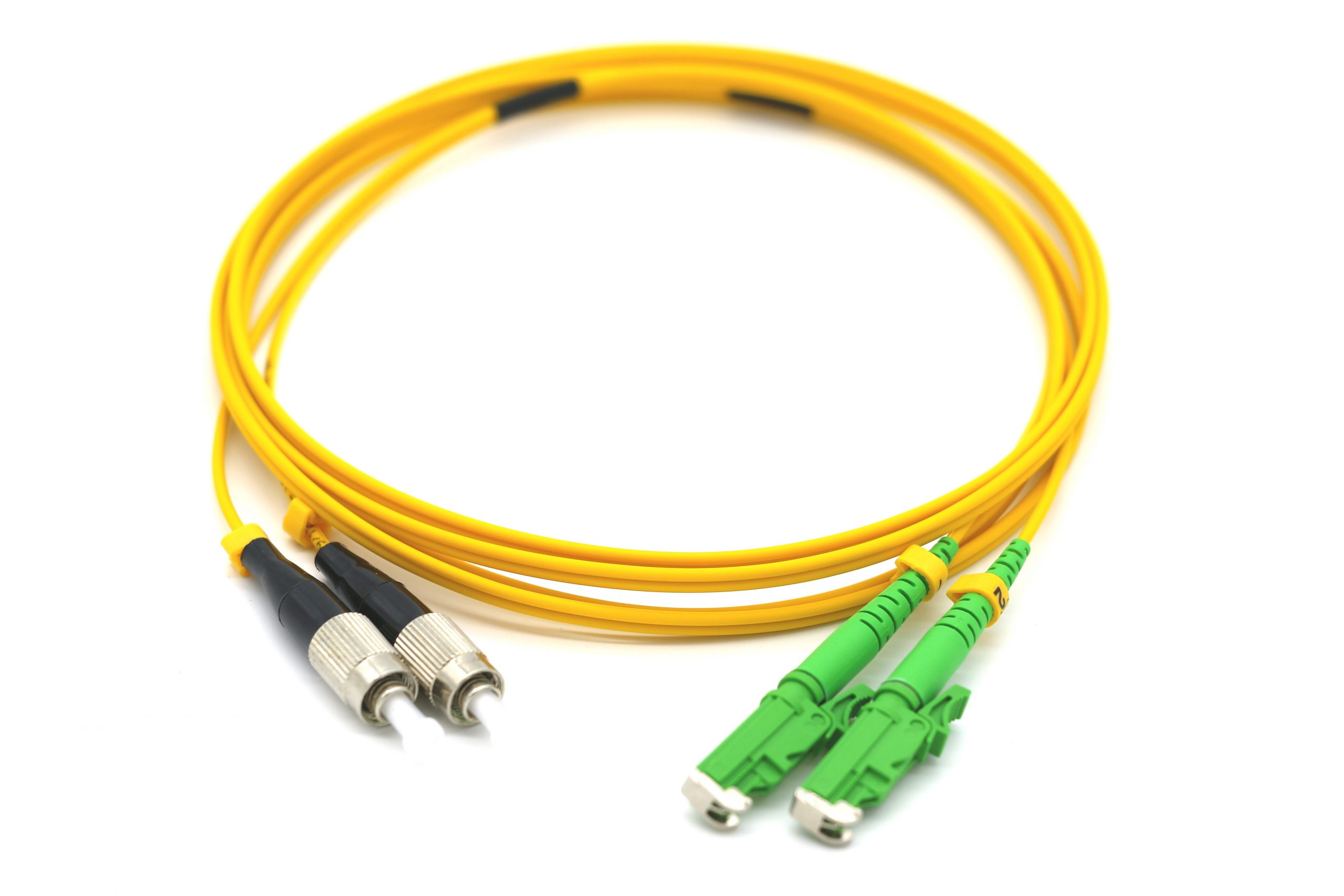 eLan E2000/APC-FC/UPC duplex patch cord OS2 10m